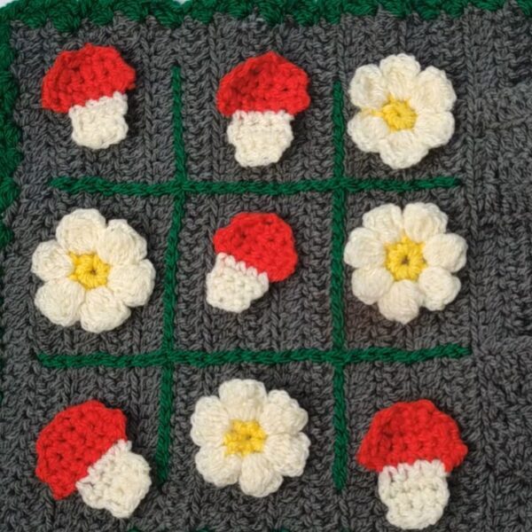 Tic Tac Toe Game Crochet Pattern Finished Project