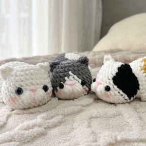 Combo 3 in 1 Lazy Cat Crochet Pattern