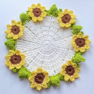 Sunflower Coaster Crochet Pattern