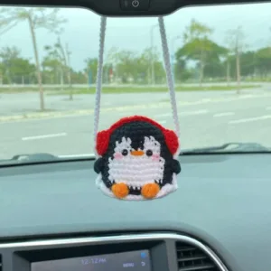 Penguin Rearview Hanger Crochet Pattern