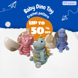 Combo Baby Dino Toy Crochet Pattern