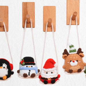 Combo 6 in 1 Car Hanging Christmas Crochet Pattern