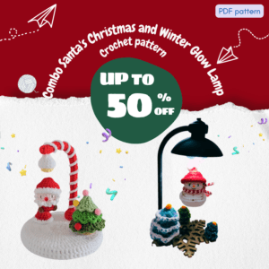 Combo Santa's Christmas and Winter Glow Lamp Crochet Pattern