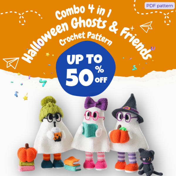 Halloween Ghosts & Friends: 4-in-1 Crochet Pattern