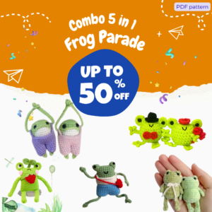 Frog Parade 5-in-1 Crochet Pattern