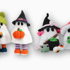 Combo 6 in 1 Spooky  Ghosts Crochet  Crochet Pattern