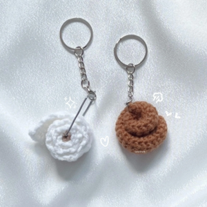 Couple Keychain: Poop and Toilet Paper Roll