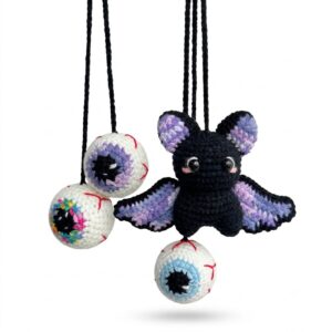 Spooky Bat Eyeballs Crochet Pattern