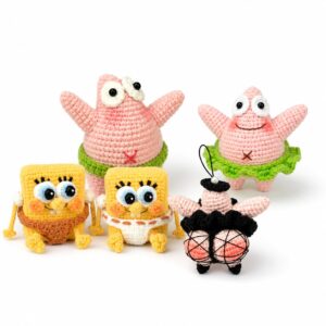 Patrick Star and Sponge Bob Crochet Pattern